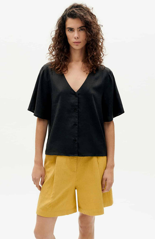 Thinking MU Libelula blouse black hennep dames | Sophie Stone
