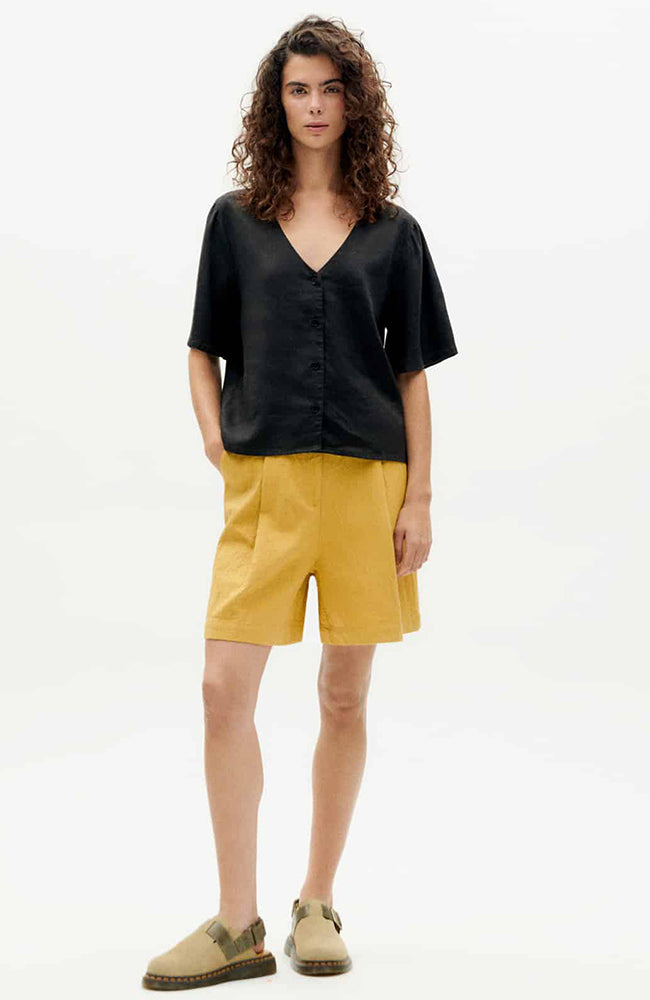 Thinking MU Libelula blouse black hemp vrouw | Sophie Stone