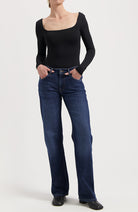MUD jeans Carry Mid Straight jeans faded vintage including organic cotton ladies | Sophie Stone