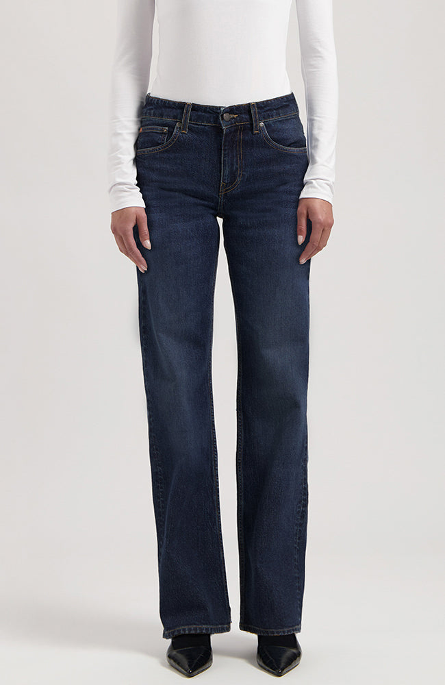 MUD jeans Carry Mid Straight jeans faded vintage van o.a. gerecycled katoen voor dames | Sophie Stone