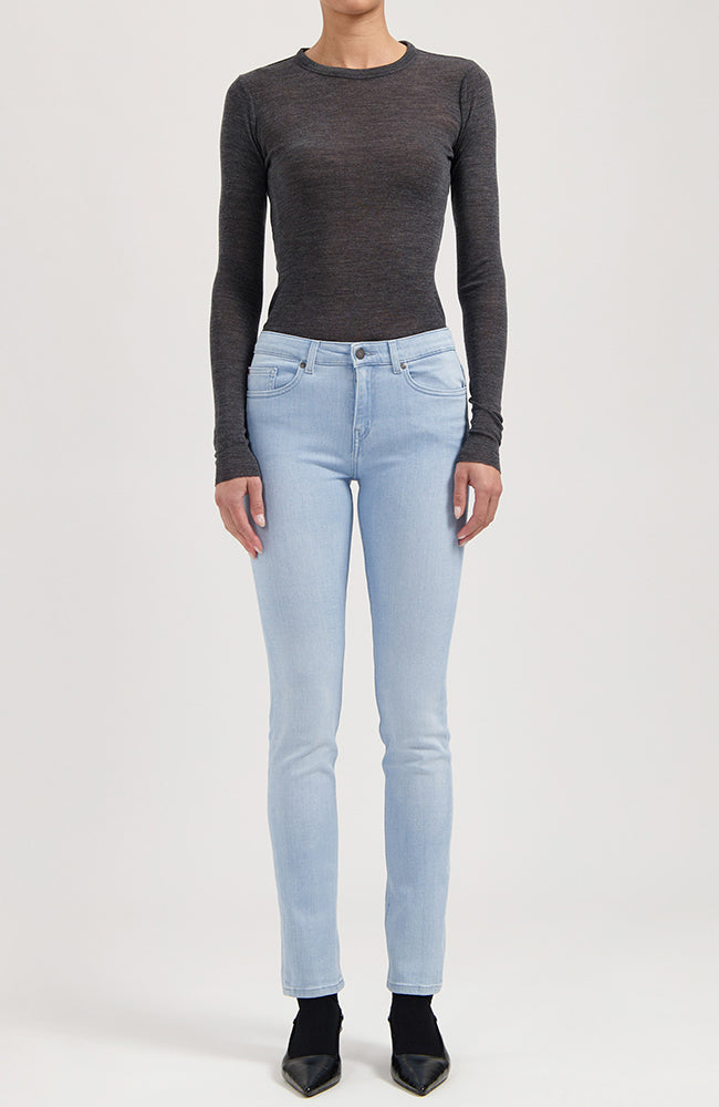 MUD jeans Faye low slim jeans sunny stone from organic cotton ladies | Sophie Stone