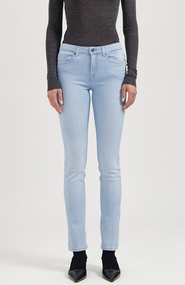 MUD jeans Faye low slim jeans sunny stone from organic cotton women | Sophie Stone