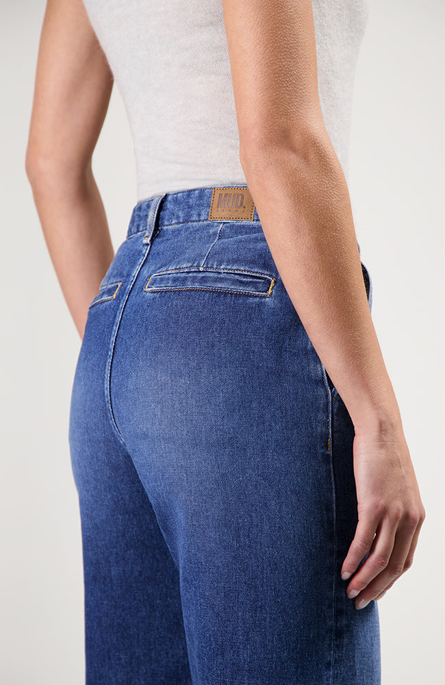 MUD jeans June mid loose spijkerbroek Fresh Fade van o.a. bio katoen dames | Sophie Stone