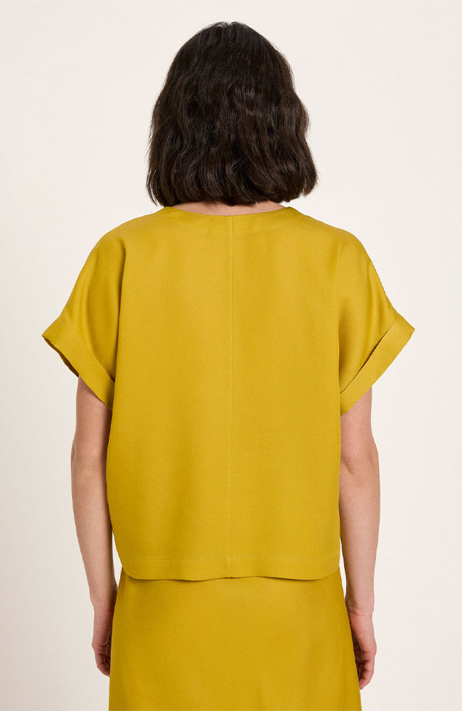 Lanius blouse geel van TENCEL voor vrouwen | Sophie Stone