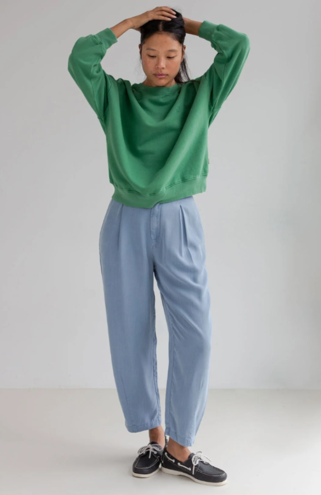 TWOTHIRDS Niza sweater green organic cotton for women | Sophie Stone