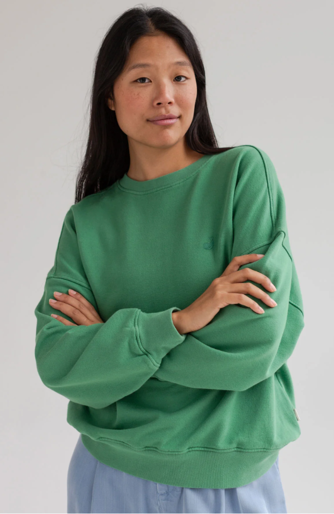 TWOTHIRDS Niza sweater green organic cotton for women | Sophie Stone