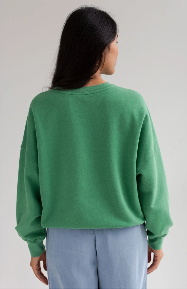 TWOTHIRDS Niza sweater green organic cotton for women | Sophie Stone