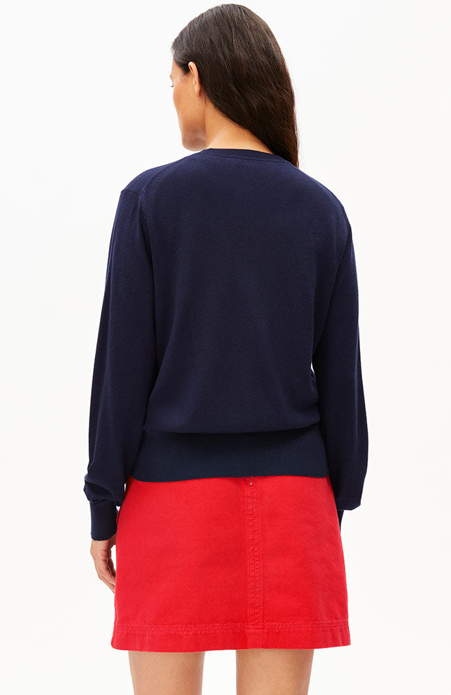 ARMEDANGELS blauw vest bio katoen en TENCEL voor dames | Sophie Stone