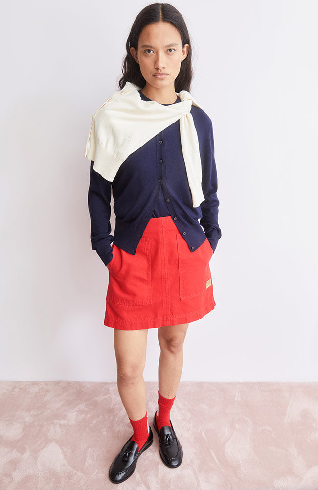 ARMEDANGELS blauw vestje van katoen en TENCEL voor dames | Sophie Stone