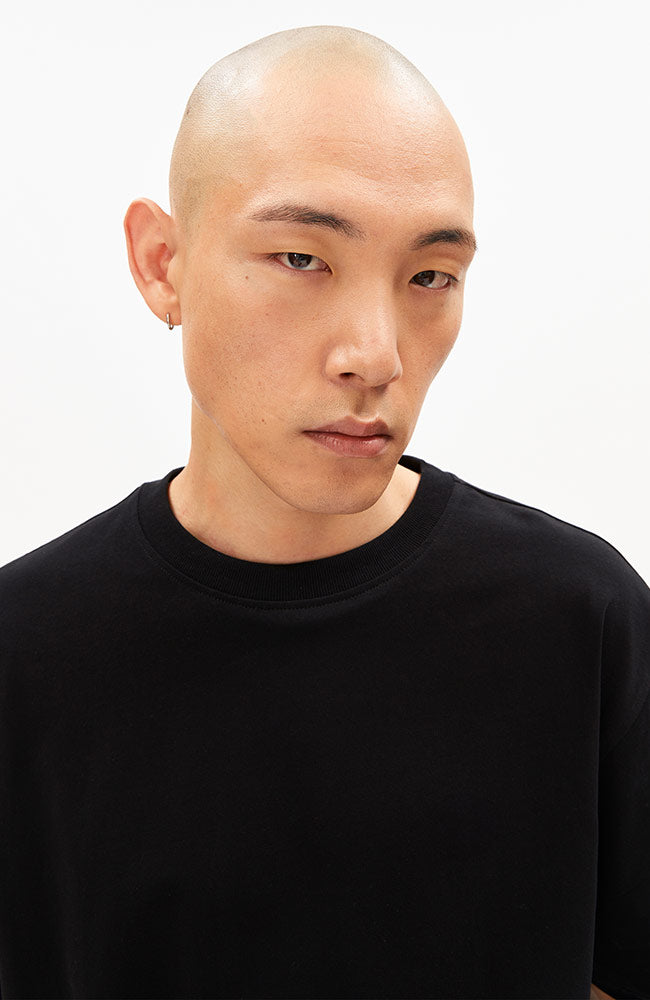 ARMEDANGELS Maarkos zwart t-shirt biologisch katoen heren | Sophie Stone