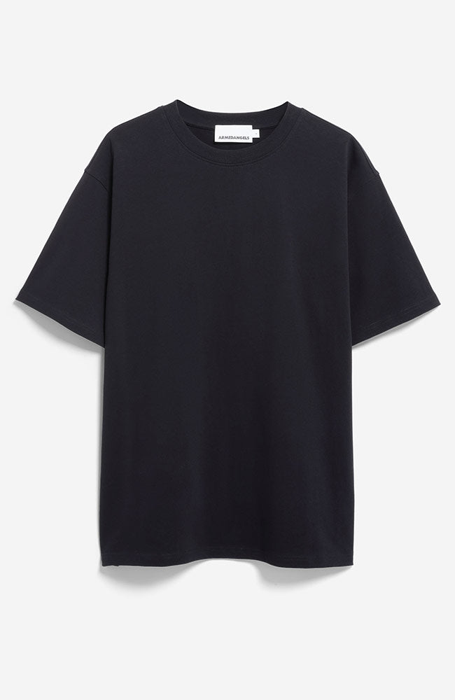 ARMEDANGELS Maarkos zwart t-shirt van o.a. biologisch katoen man | Sophie Stone