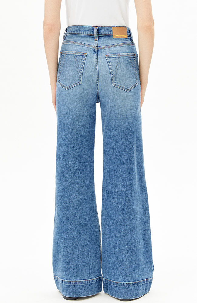 ARMEDANGELS Murliaa denim wide leg jeans gerecycled katoen dames | Sophie Stone