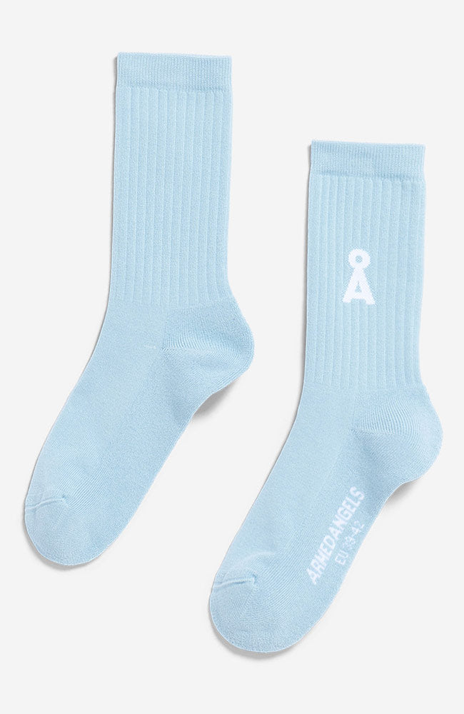 ARMEDANGELS Saamus sportsokken blue glow bio katoen uniseks | Sophie Stone