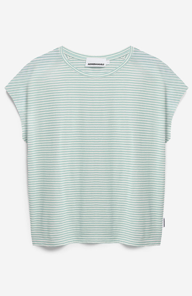 ARMEDANGELS Slub Stripe Grün Schaumstoff aus Bio-Baumwolle für Frauen | Sophie Stone