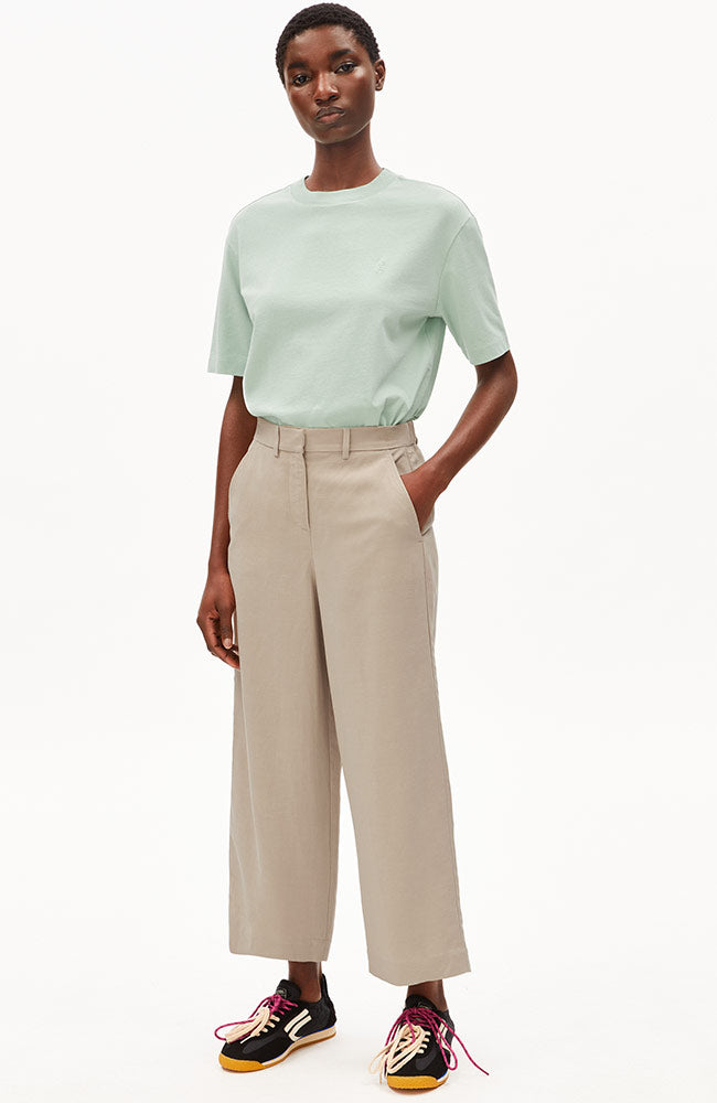 ARMEDANGELS TARJAA T-shirt green women's organic cotton | Sophie Stone