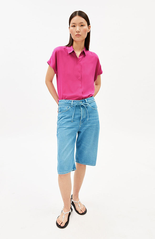 ARMEDANGELS Larisaana Bluse in Fuchsia aus Ecovero für Damen | Sophie Stone