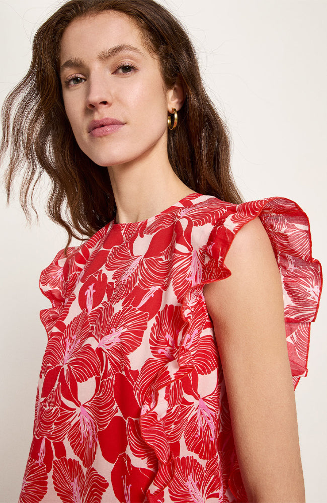 Lanius ruffled bloom blouse made from organic cotton for women | Sophie Stone
