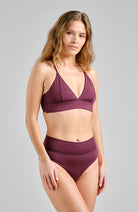 Dedicated Bikini Top Alva Burgundy bikini top made of recycled polyester women | Sophie Stone