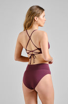 Dedicated Bikini Top Alva Burgundy bikini top recycled polyester women | Sophie Stone