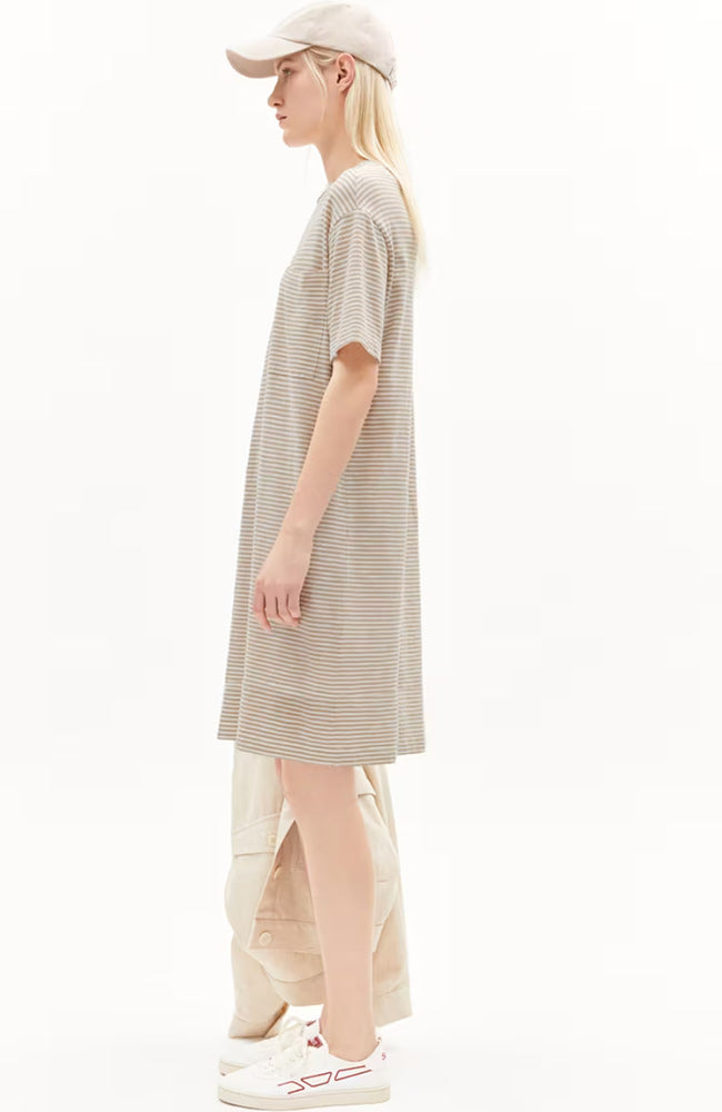 ARMEDANGELS Chaara stripes sand organic cotton ladies | Sophie Stone