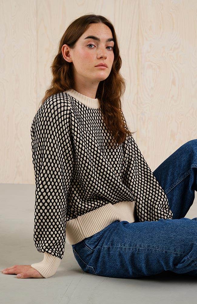 Dedicated Husie Pullover Bubble Knit Bio-Baumwolle Damen | Sophie Stone