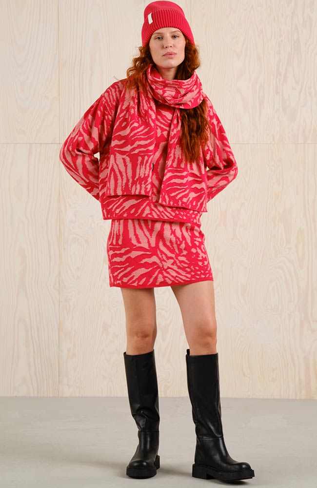 Dedicated Adak animal rok red biologisch katoen dames | Sophie Stone