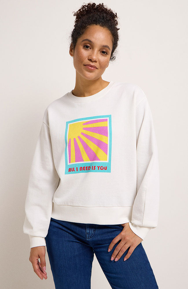 Lanius Statement sweatshirt Sun in organic cotton | Sophie Stone