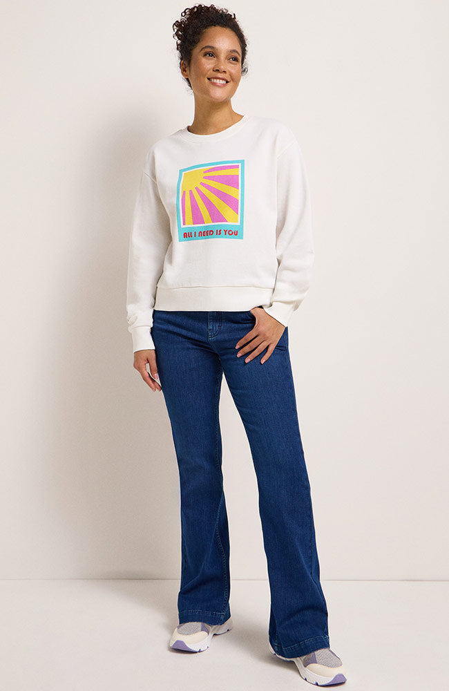 Lanius Statement sweatshirt Sun in organic cotton for women | Sophie Stone