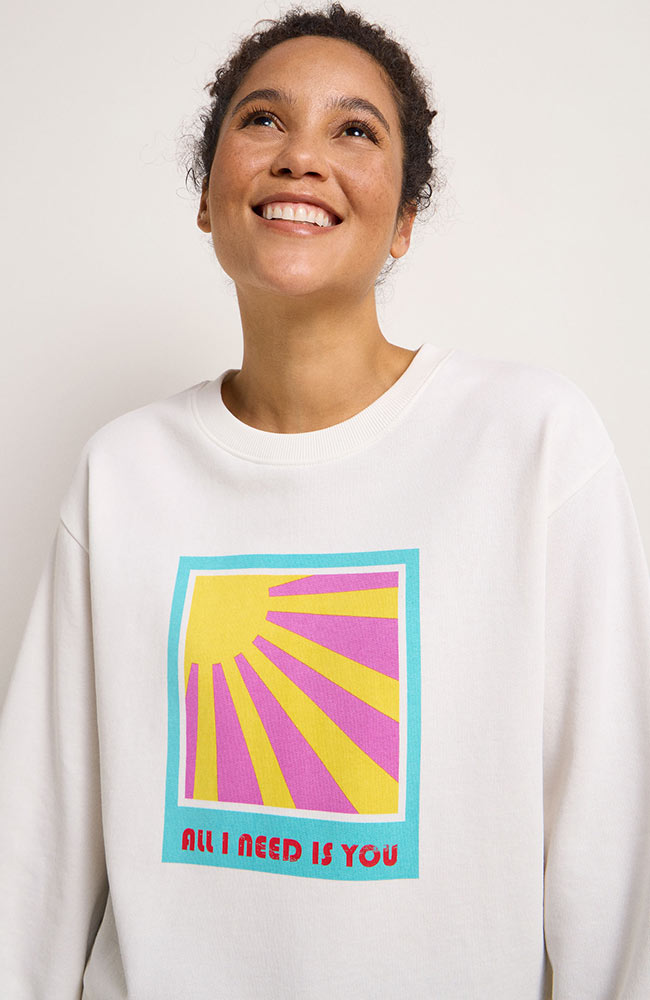 Lanius Statement sweatshirt Sun in organic cotton | Sophie Stone
