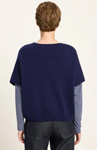 Lanius spencer blau aus Bio-Baumwolle und Wolle für Frauen | Sophie Stone