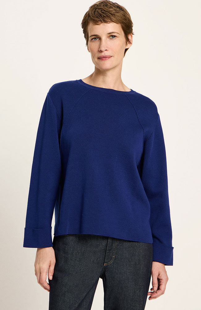 Lanius Pullover blau Bio-Baumwolle für Frauen | Sophie Stone