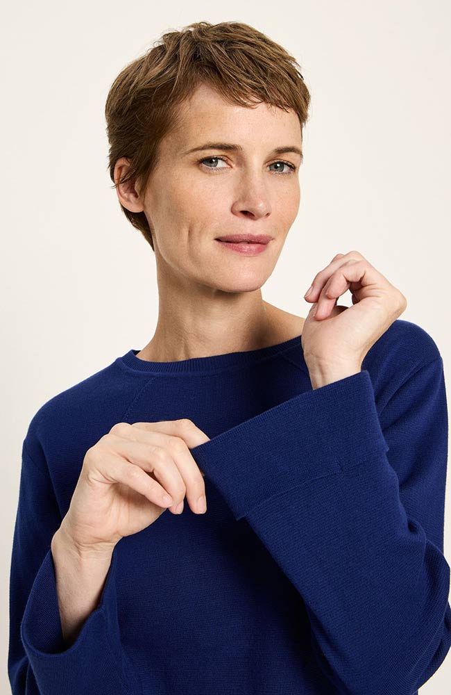 Lanius Pullover blau Bio-Baumwolle für | Sophie Stone