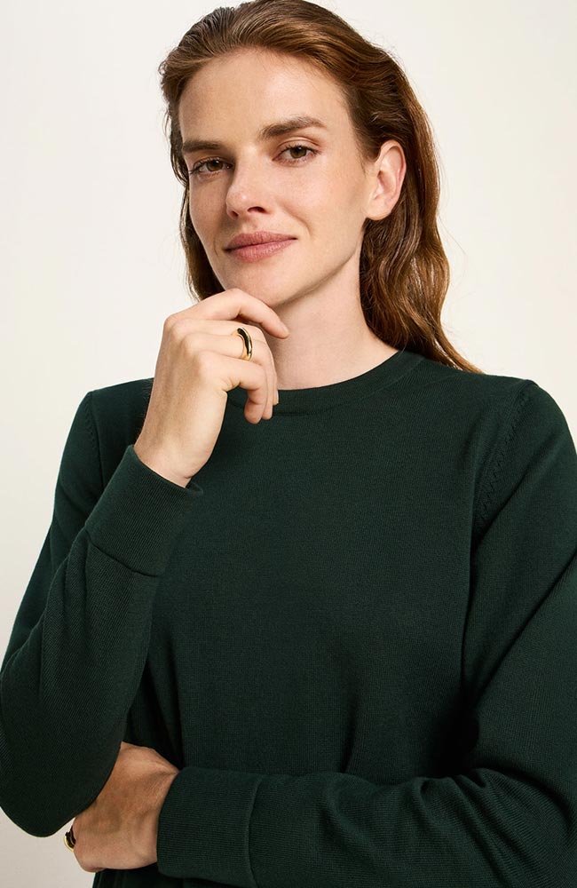 Lanius Pullover grün Bio-Baumwolle für Frauen | Sophie Stone