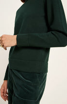 Lanius Pullover waldgrün aus Bio-Baumwolle für Frauen | Sophie Stone