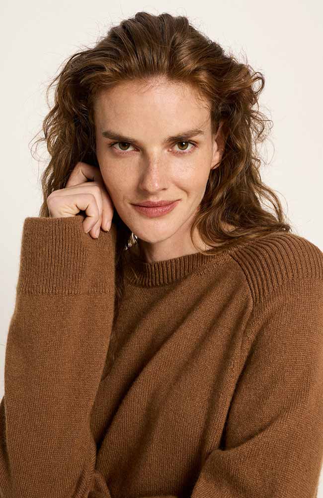 Lanius Pullover braun aus Bio-Baumwolle und Bio-Wolle für Frauen | Sophie Stone