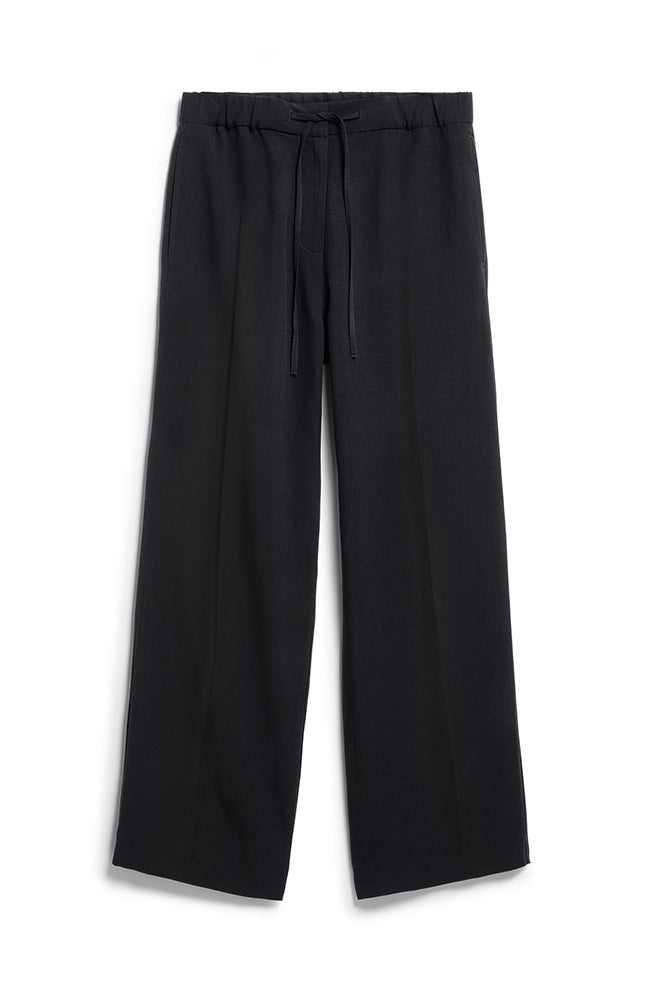 ARMEDANGELS Gerade geschnittene Leinenhose in Schwarz aus ECOVERO & Leinen für Damen | Sophie Stone