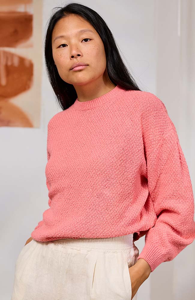 TWOTHIRDS Llombards sweater pink organic cotton for women | Sophie Stone