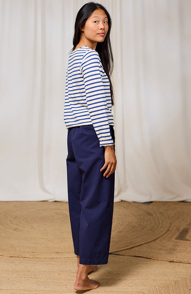 TWOTHIRDS Martinica long sleeve blue white organic cotton women's | Sophie Stone