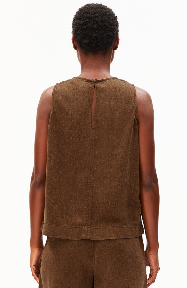 ARMEDANGELS Pinaarn Top in Brown by Piñayarn for Women | Sophie Stone