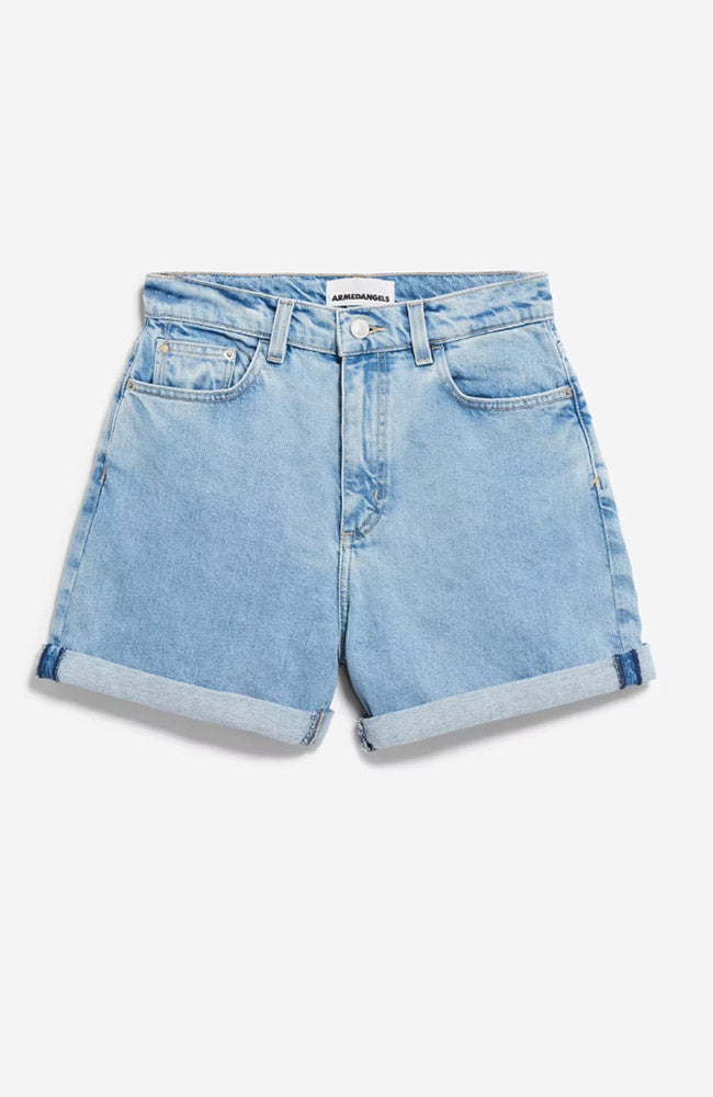 ARMEDANGELS Sheaari Denim-Shorts in Fresh Blue aus recycelter Baumwolle für Damen | Sophie Stone