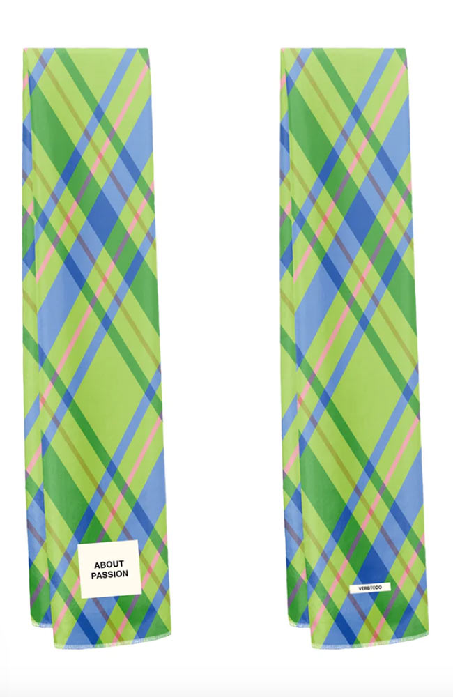 VERB TO DO Scarf "About Passion" Check Pattern Organic Cotton for Women | Sophie Stone