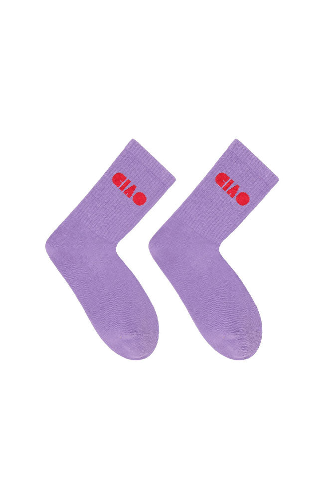 Lanius sokken Ciao verbena paars van biologisch katoen unisex | Sophie stone