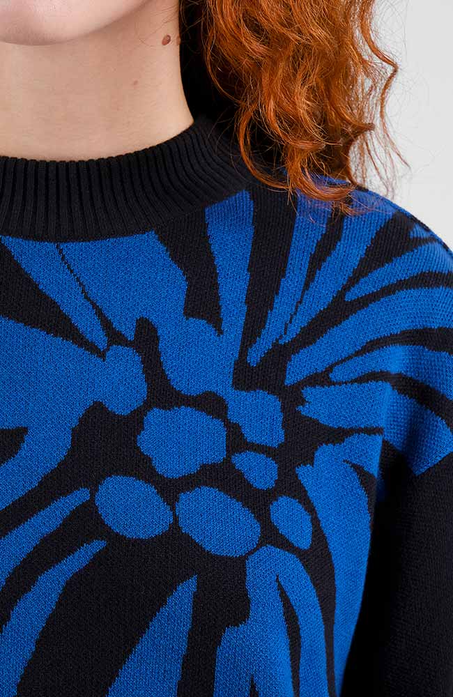 Dedicated Limhamn sweater big flower organic cotton ladies | Sophie Stone