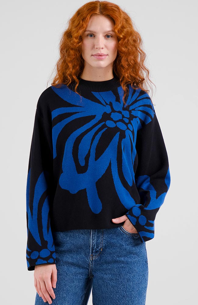 Dedicated Limhamn sweater big flower organic cotton ladies | Sophie Stone