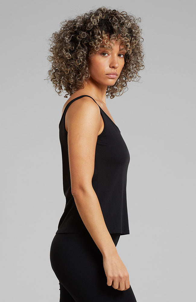 Dedicated Tuna tank top black Tencel & organic cotton ladies | Sophie Stone