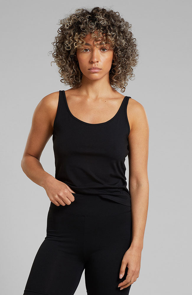 Dedicated Tuna tank top black Tencel & organic cotton ladies | Sophie Stone