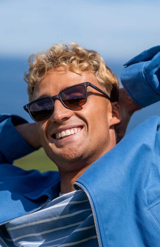 Parafina Sunglasses Bosque black rubber made from recycled PET unisex | Sophie Stone