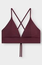 Dedicated Bikini Top Alva Burgundy bikini top made of recycled polyester women | Sophie Stone