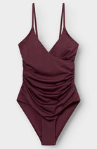 Dedicated Klinte swimsuit burgundy recycled plastic woman | Sophie Stone