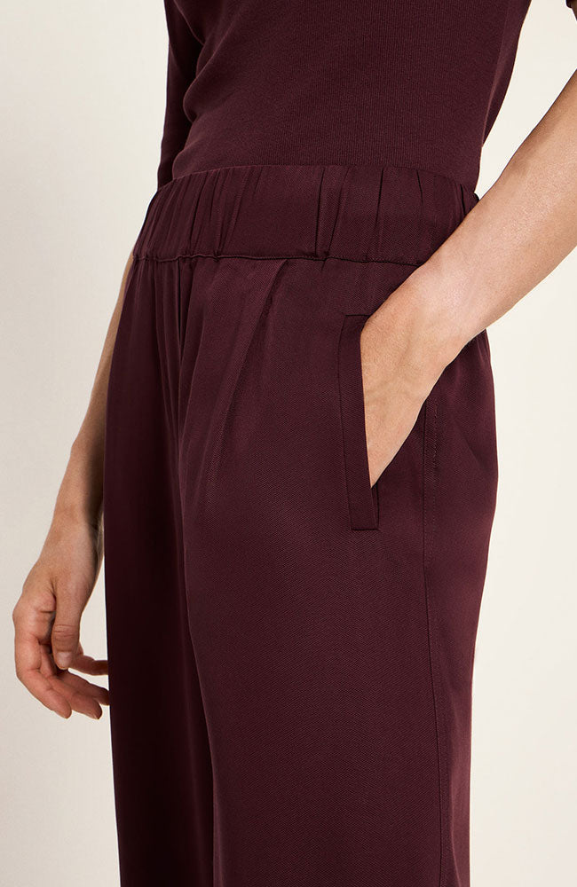 Lanius wide leg pants bordeaux by TENCEL woman | Sophie Stone